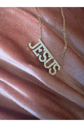 JESUS/YAHWEH CZ gold or silver 18k necklace